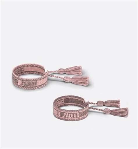 Set di bracciali J'Adior Portofino Ricamo rosa e grigio 